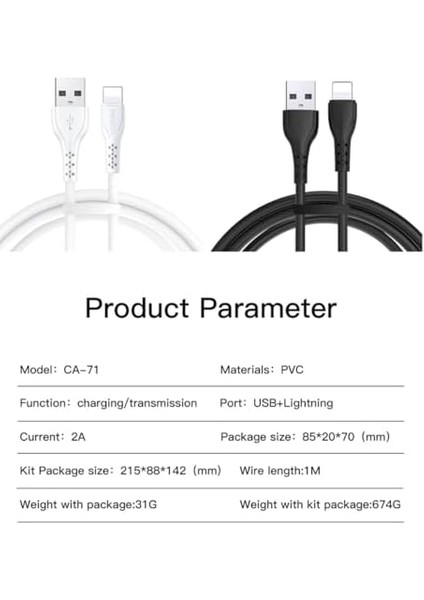 2A USB To Hızlı Şarj Kablosu, 1 Metre fiyatları