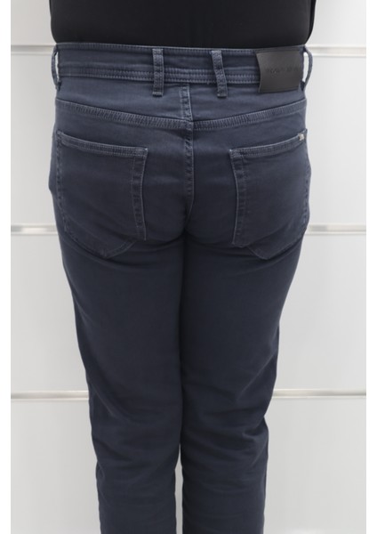 Fistan Store Erkek Açık Lacivert Yüksek Bel Rahat Kesim Boru Paça Jean Pantolon indirimleri