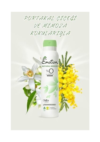 Emotıon Natural Breeze Deodorant, 150 Mililitre