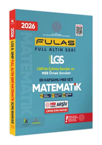 2025 8. Sınıf Full Lgs Altın Seri (FULAS) Fen Bilimleri Meb Çıkmış Soru Bankası Modüler Seti Pdf/video Çözüm