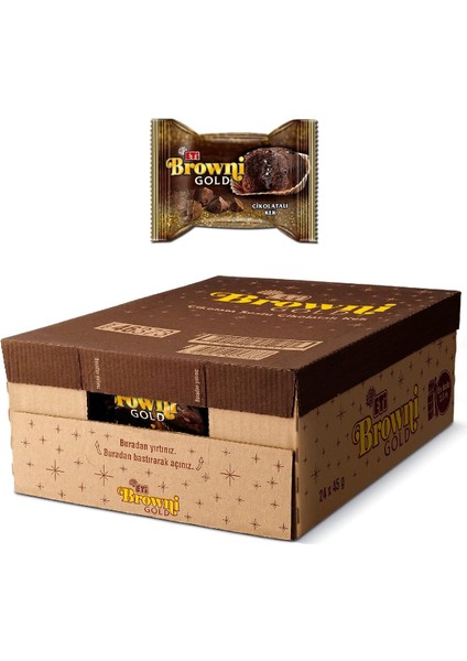 Eti Browni Gold Çikolata Soslu Kek 45 G x 24 Adet modelleri