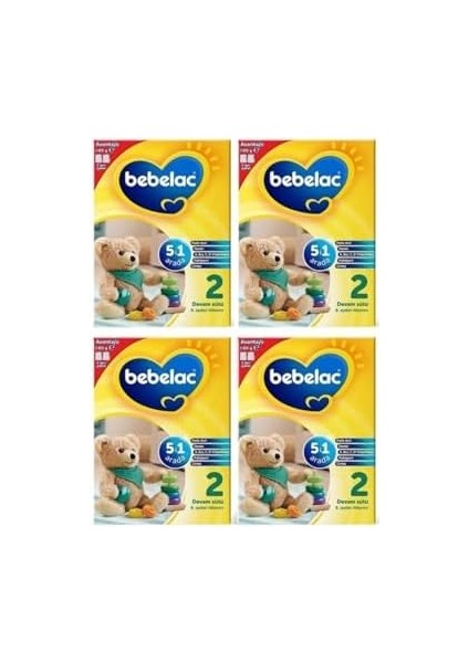 Bebelac 2 Devam Sütü 800 gr 6-9 Ay x 4 Adet -Kofre modelleri