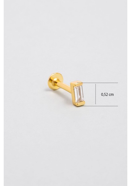 Baget Işıltısı 18 Ayar Sarı Altın Kaplama Gümüş Tragus-Helix Piercing modelleri