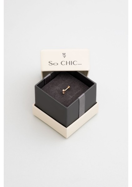 Baget Işıltısı 18 Ayar Sarı Altın Kaplama Gümüş Tragus-Helix Piercing indirimleri