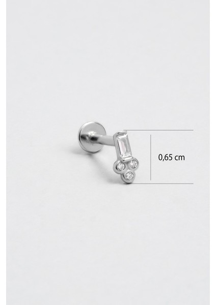 Baget Kesim 18 Ayar Beyaz Altın Kaplama Gümüş Tragus-Helix Piercing modelleri