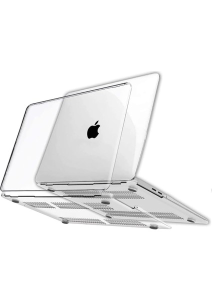 MacBook Air 13.6" 2022-2023-2024-2025 M4/m3/m2 Çip ile Uyumlu Şeffaf Dayanıklı Koruyucu Kılıf, Ultra Ince Kabuk Koruma Sert Kapak A2681 A3113