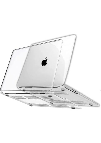 MacBook Air 13.6" 2022-2023-2024-2025 M4/m3/m2 Çip ile Uyumlu Şeffaf Dayanıklı Koruyucu Kılıf, Ultra Ince Kabuk Koruma Sert Kapak A2681 A3113 modelleri