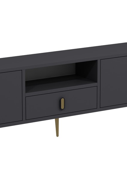 1323DROPCT-32 Tv Sehpası Antrasit-Altın fırsatları