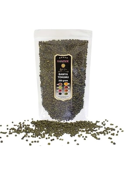 Hanzade Bitkisel Bamya Tohumu 250 gr Yenilebilir, Ilaçsız, Işınlama Yok, Elenmiş, Yeni Mahsül modelleri