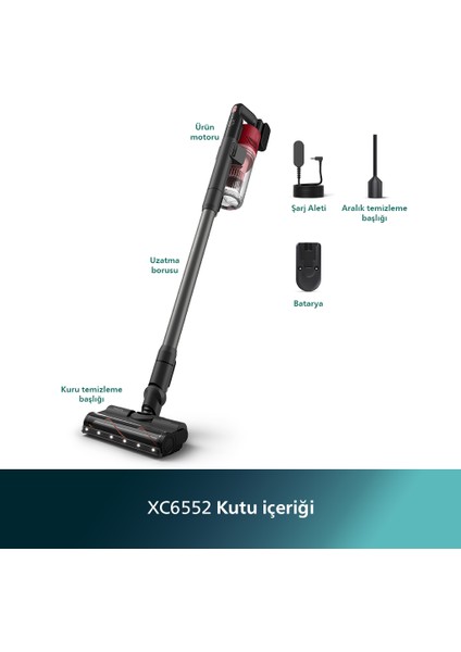 6000 Serisi XC6552/01 Kablosuz Dikey Süpürge