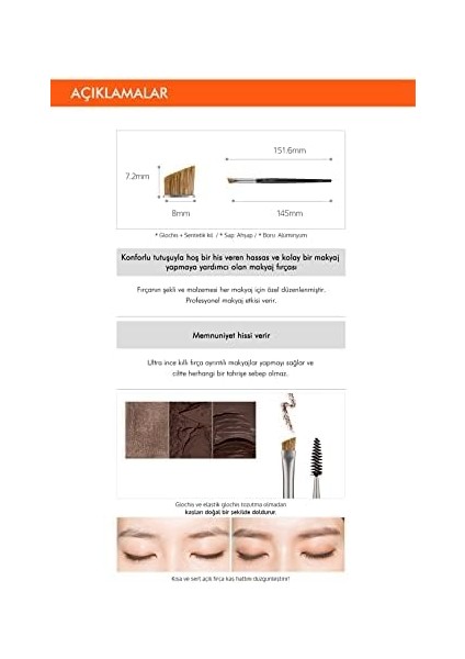 Mıssha Artistool 501 Kaş Fırçası modelleri