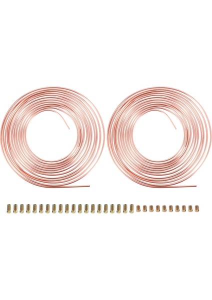 2 Paket 25FT Bakır Nikel Fren Hattı Boru Kiti 3/16 Inç Od + 30PCS Fikir Somunları (Yurt Dışından) fiyatları