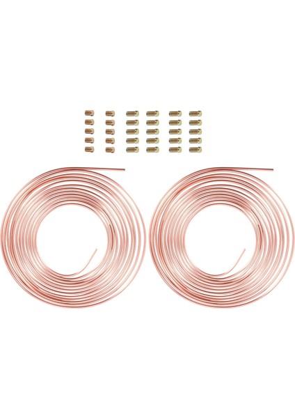 2 Paket 25FT Bakır Nikel Fren Hattı Boru Kiti 3/16 Inç Od + 30PCS Fikir Somunları (Yurt Dışından) modelleri