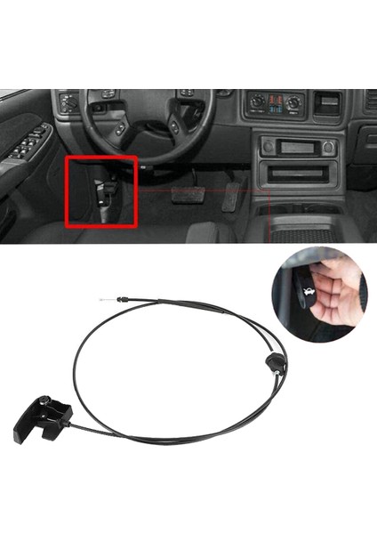Tut Kolu ile Araba Kaputu Salım Kablosu 15142953 Chevy Silverado 1500 2500 3500 Tahoe Gmc Sierra Cadillac Yukon 15741109 (Yurt Dışından) fiyatları