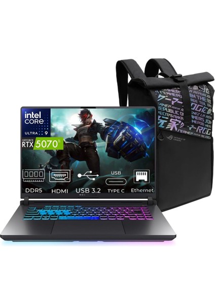 Rog Strix G18 Ultra 9 275HX G815LR-S9155-22 96GB 4tb+4tb RTX5070TI Freedos 18" Wqxga Gaming Laptop