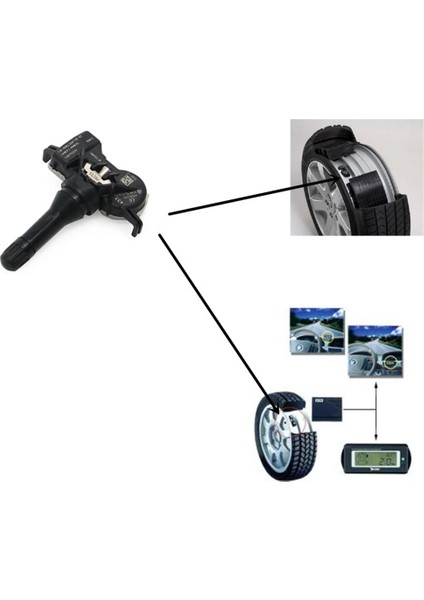 4pcs 4250C275 Mitsubishi Pajero Için Lastik Basınç Monitör Sensörü Pajero Sport Iıı 2014-2025 433MHZ Tpms Basınç Monitörü (Yurt Dışından) fiyatları