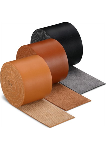 3 Rulo Deri Kayış Deri Kemer Şeritleri Düz Deri Kayışlar Tek Taraflı Deri Şeritler 78 7 Inç Uzunluğunda Dıy (Yurt Dışından)