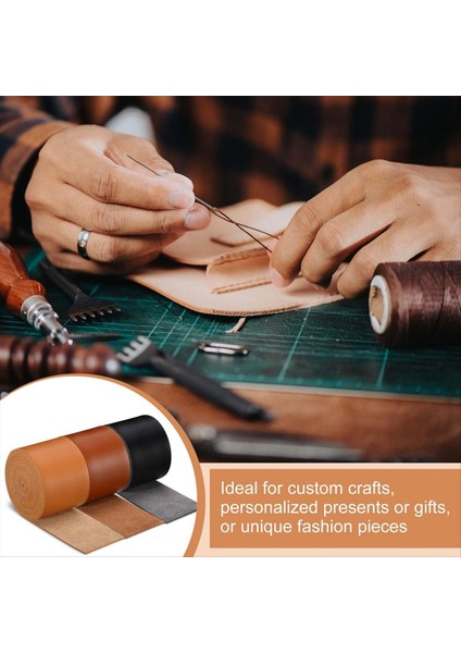 3 Rulo Deri Kayış Deri Kemer Şeritleri Düz Deri Kayışlar Tek Taraflı Deri Şeritler 78 7 Inç Uzunluğunda Dıy (Yurt Dışından) fırsatları