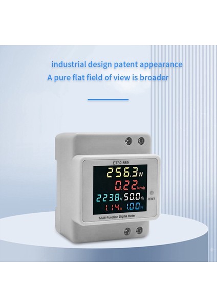 Elektrik Ölçer Akıllı Elektrik Ölçer 220V Voltaj Akım Güç Frekans Faktörü Ölçer Ray Tipi Sayaç (Yurt Dışından)