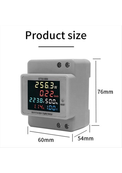 Elektrik Ölçer Akıllı Elektrik Ölçer 220V Voltaj Akım Güç Frekans Faktörü Ölçer Ray Tipi Sayaç (Yurt Dışından) modelleri