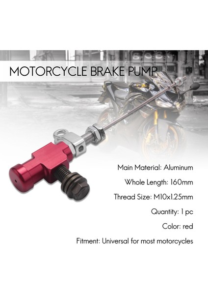 3x Motosiklet Hidrolik Debriyaj Ana Silindir Çubuk Fren Pompası M10X1 25MM Alüminyum Kırmızı (Yurt Dışından) fiyatları