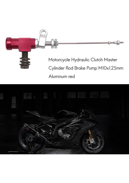 3x Motosiklet Hidrolik Debriyaj Ana Silindir Çubuk Fren Pompası M10X1 25MM Alüminyum Kırmızı (Yurt Dışından) modelleri