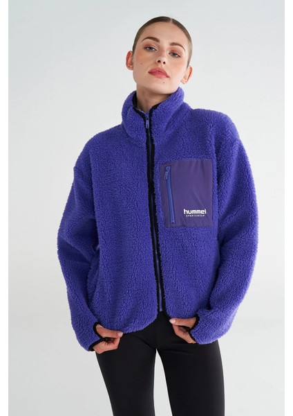 922363-2893 Arun Bayan Mor Fermuarlı Polar Sweatshırt