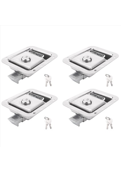 Kilit ve Anahtar Seyahat Römork ile 4x Kürek Çöp Mandalı Kilit Paslanmaz Çelik Kapı Mandalı Ağır Hizmetli Yıkan Montaj Koyu Kilit Melezi (Yurt Dışından)