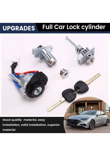 Hyundai Sonata Için Tam Araç Kilit Silindir 9 Sürüş Kapısı Kilit Silindiri + Ateşleme Kilit Anahtarları (Yurt Dışından) fırsatları