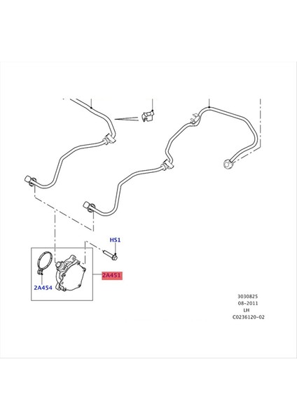 2 0l Booster Fren Vakum Pompası LR047384 LR025601 Land Rover Evoque Keşif Sport Jaguar Için LR039592 BB5Z-2A451-C (Yurt Dışından)