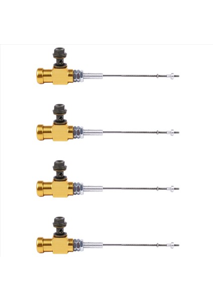 4x Motosiklet Hidrolik Debriyaj Master Silindir Çubuk Fren Pompası M10X1 25MM Alüminyum Altın (Yurt Dışından)