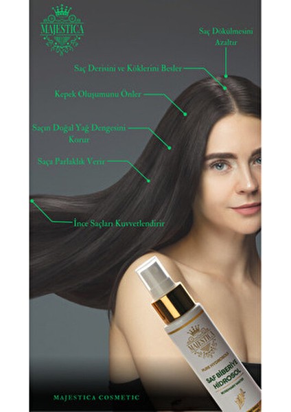 Saf Biberiye Suyu Saç Bakımı Toniği Besleyici Etki Tüm Cilt Tipleri İçin 100 ml