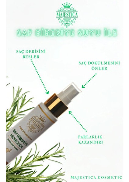 Saf Biberiye Suyu Saç Bakımı Toniği Besleyici Etki Tüm Cilt Tipleri İçin 100 ml