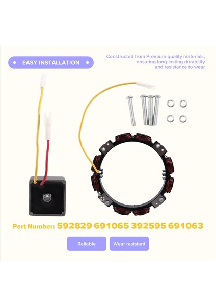 Alternatör Stator Bobini 592829 691065 392595 691063 Briggs &amp Stratton Bs Trı Devresi Veya 5/9 Amper Için (Yurt Dışından) indirimleri