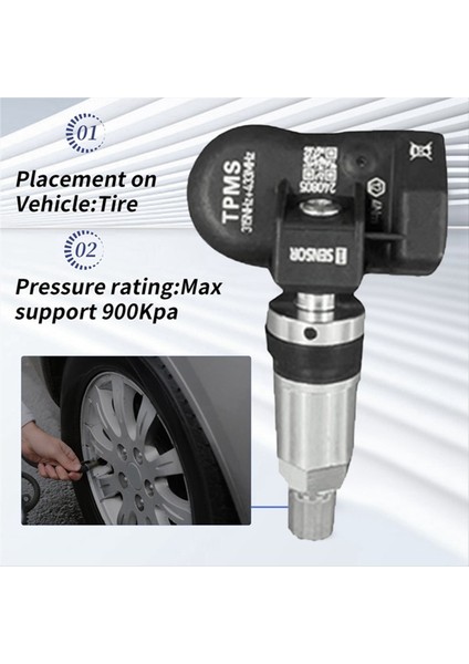 Araba Türü Tpms Sensörü Programlanabilir Mx Sensörü 315MHZ+433MHZ 2 Arada 1 Arada TS408 TS508 ITS600 Lastik Basınç Sensörü (Yurt Dışından) fırsatları
