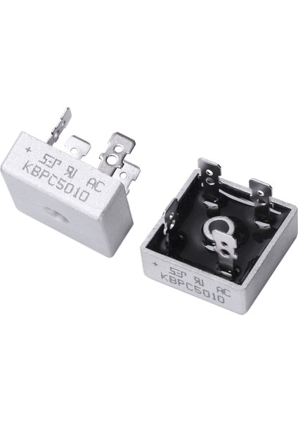 10 Pcs 50A 1000V Metal Kılıf Tek Fazlar Diyot Köprüsü Doğrultucu KBPC5010 (Yurt Dışından) fiyatları