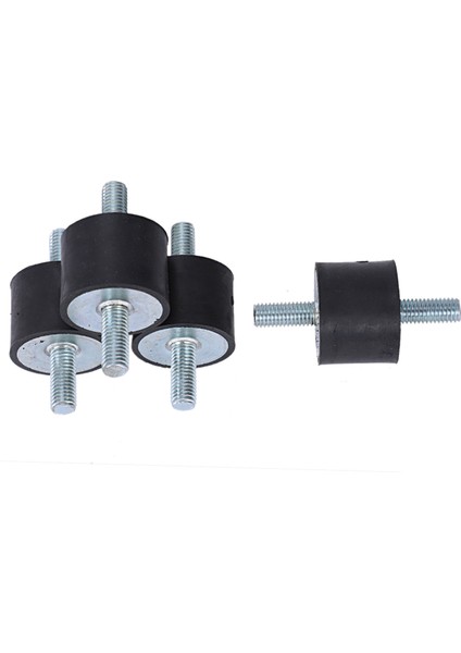 4 Adet M10 Kauçuk Şok Emici Çift Harici Diş Kauçuk Anti-Vibrasyon Titreşim Izolatör Dayanıklı (Yurt Dışından)