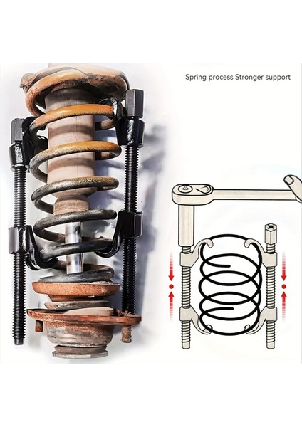 38CM Araba Süspansiyonu Yay Kompresörü Ağır Hizmet Sökme ve Montaj Aracı 1/2 Inç Sürücü Yayını Sıkıştır (Yurt Dışından) modelleri