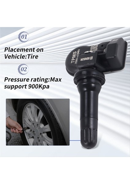 Araç Tür Lastik Tpms Sensörü Programlanabilir Lastik Basınç Sensörü 315MHZ+433MHZ 2 Arada 1 Arada TS408 TS508 ITS600 Mx Sensör (Yurt Dışından) fiyatları