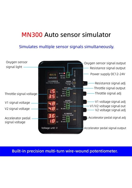 MN300 Otomatik Sensör Simülatörü Otomotiv Sinyal Test Merkezi Araç Ray Oksijen Yağı Basınç Akış Sensörü Sinyal Jeneratör (Yurt Dışından) fiyatları