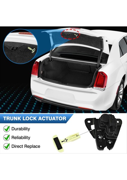Bagaj Mandal Bagaj Kapağı Kilit Aktüatörü Chrysler 200 300 Dodge Avenger Charger Challenger 931-714 5056244AA 5056244AB (Yurt Dışından) modelleri
