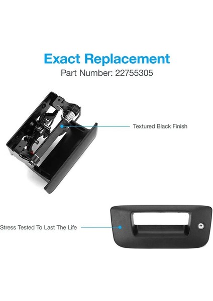 Tailgate Chevrolet Silverado ve Gmc Sierra 2007-2014 22755305 17802393 Için Anahtarlarla Çerçeve Kilidi (Yurt Dışından) modelleri