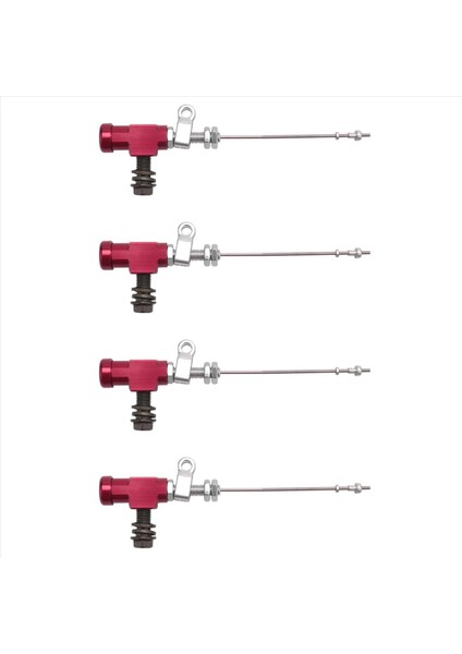 4x Motosiklet Hidrolik Debriyaj Ana Silindir Çubuk Fren Pompası M10X1 25MM Alüminyum Kırmızı (Yurt Dışından)