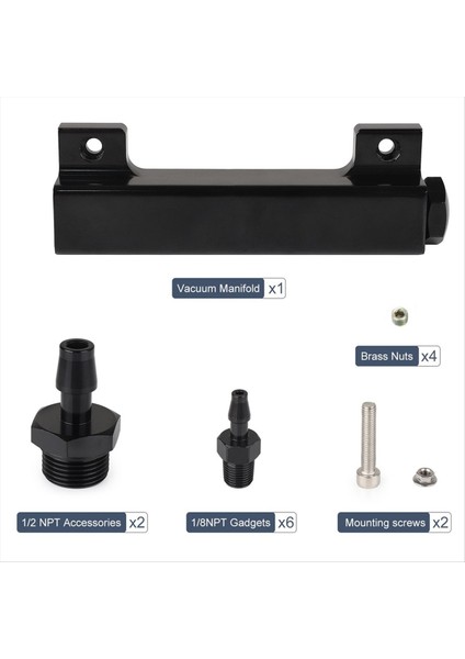 6 Port Vakum Blok Emme Manifoldu Kiti Yakıt Atık Atık Turbo Boost 1/8npt Boost Denetleyicileri ve Sayaçlar Için Yarış Için (Yurt Dışından) fiyatları