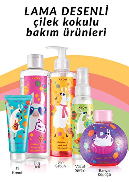 Lama Dude Çilek Kokulu Çocuk Duş Jeli Eğlenceli Ambalaj 250 ml Göz Yakmayan Formül modelleri