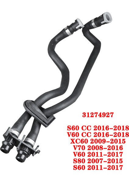 31274927 Volvo Için XC60 S60 S80 V60 V70 2008 2009 2012 2012 2012 2013 2014 Araba Motoru Soğutma Radyatör Hortum Borusu (Yurt Dışından) fiyatları