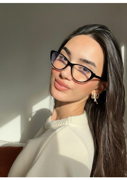 Carat Cat Eye Siyah 46 Ekartman Küçük Cat Eye Gözlük Camı Değişir modelleri