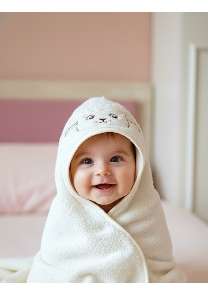 Pamuklu Yumuşacık Kız- Erkek Yenidoğan /Bebek Banyo Havlu Kundak EKRU/KUZU fiyatları