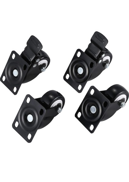 4 Ağır Hizmet Tipi 200KG 50MM Pu Döner Hint Tekerlekleri Arabası Mobilya Tekerleği Tekerleği (Yurt Dışından)