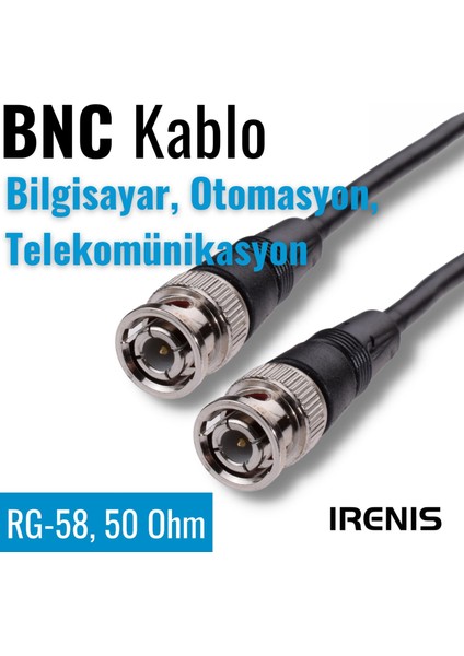 Bnc Kablo 50 Ohm Bilgisayar, Otomasyon, Telekom, RG58 fırsatları